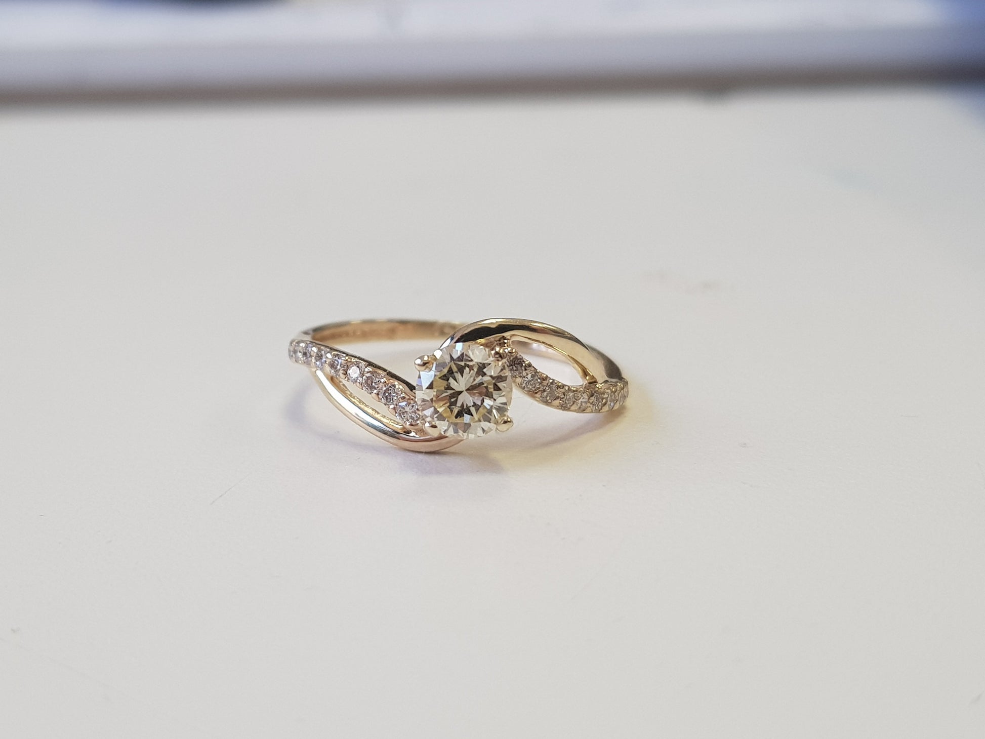 yellow gold diamond Engagement Ring