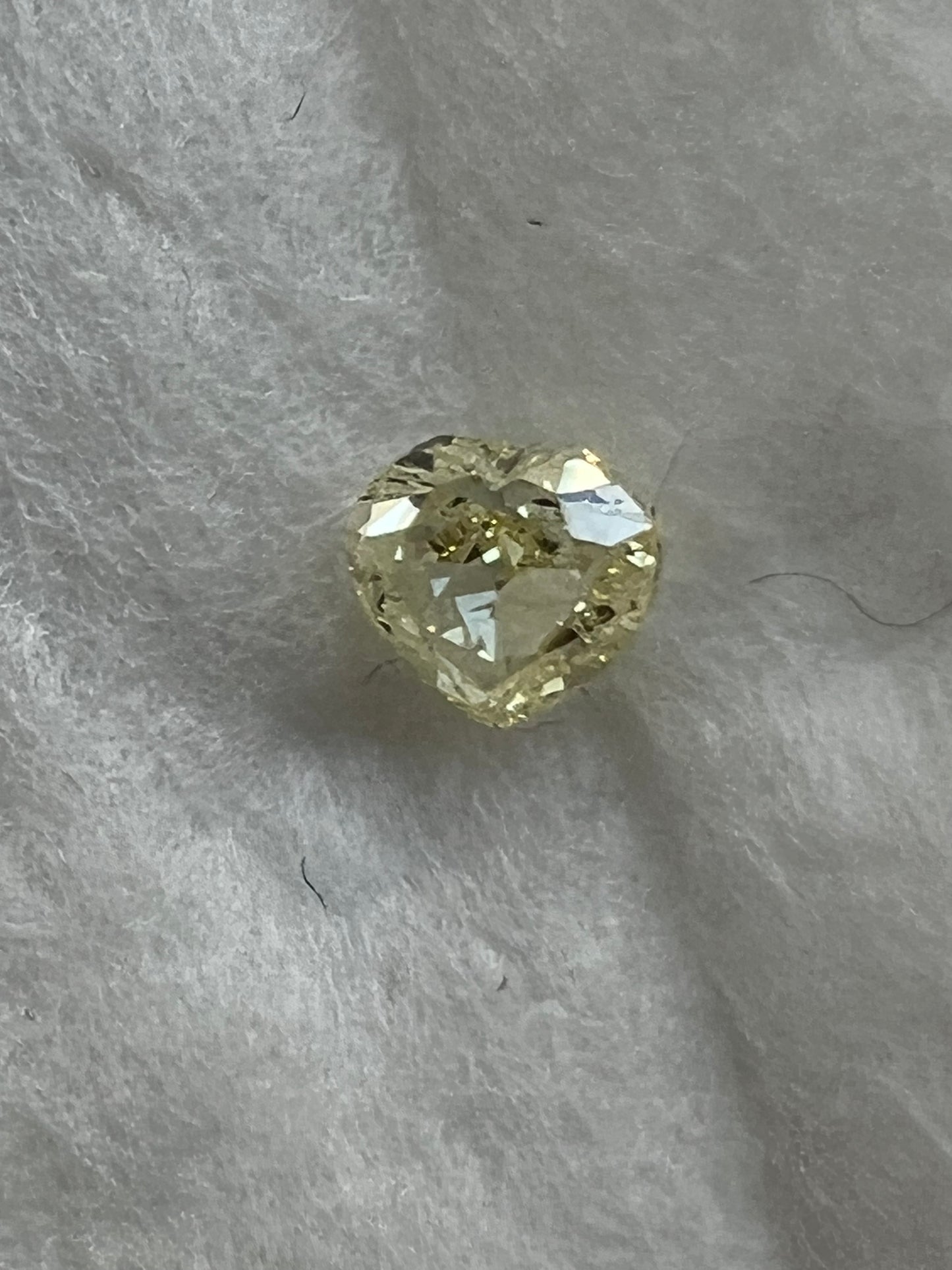 Fancy Yellow Heart Diamond, GIA Natural Diamond