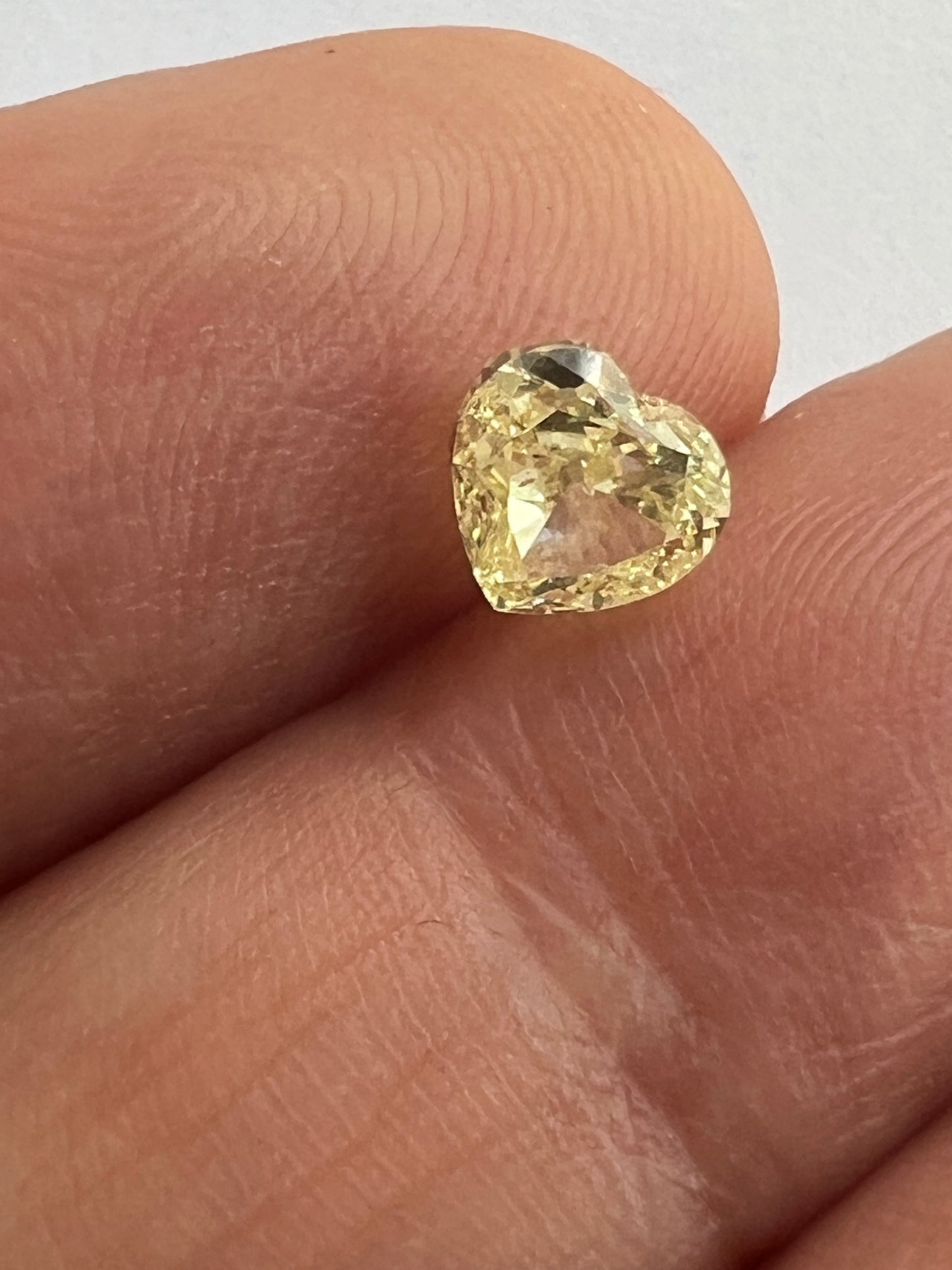 Fancy Yellow Heart Diamond, GIA Natural Diamond